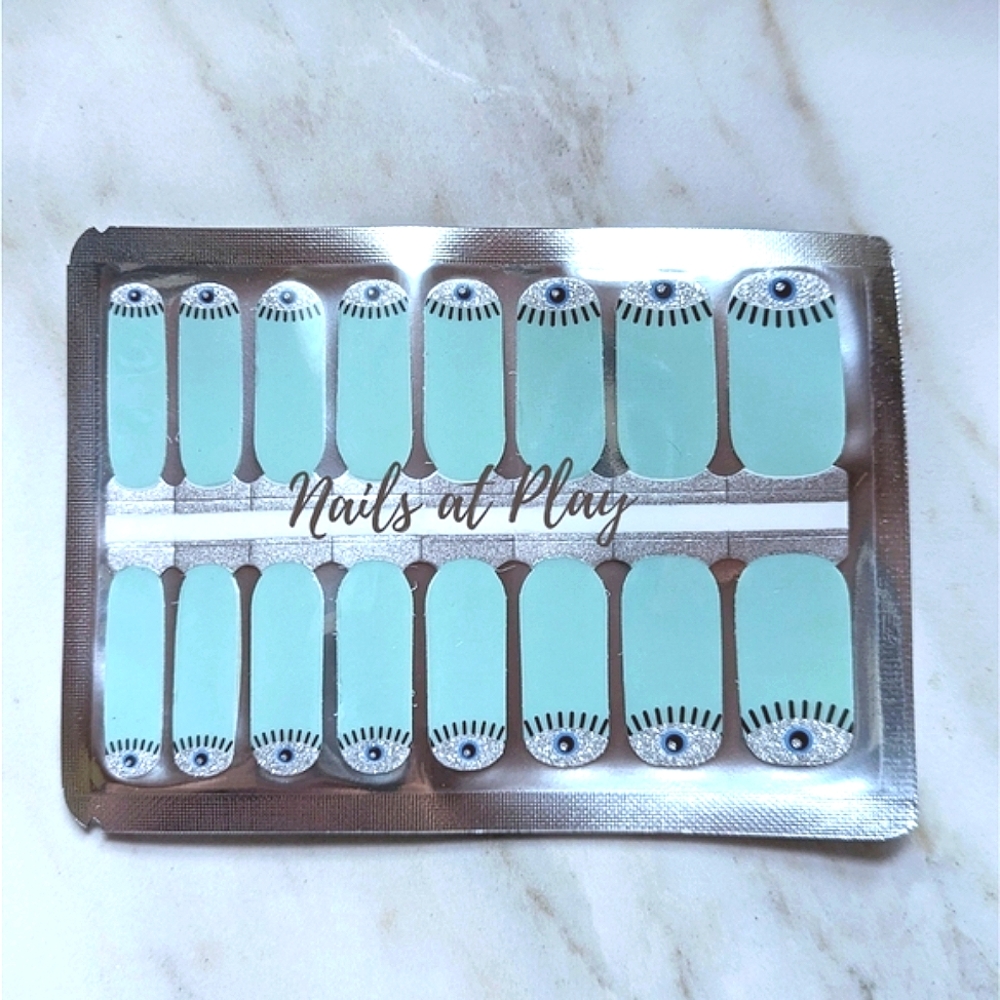 5 for $15 Nail Wraps- Evil Eye Crescent Moon